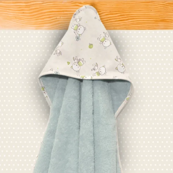 Μπουρνούζι Κάπα 75x75cm 100% Bαμβάκι 450 γρμ/τμ Design 213 Oliver Baby