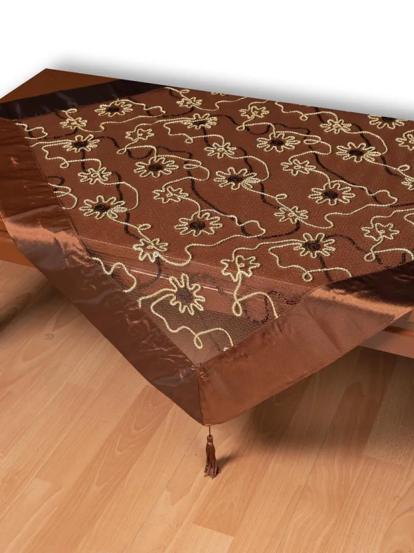 Τούλινο καρέ 7180 (85cm x 85cm) καφέ