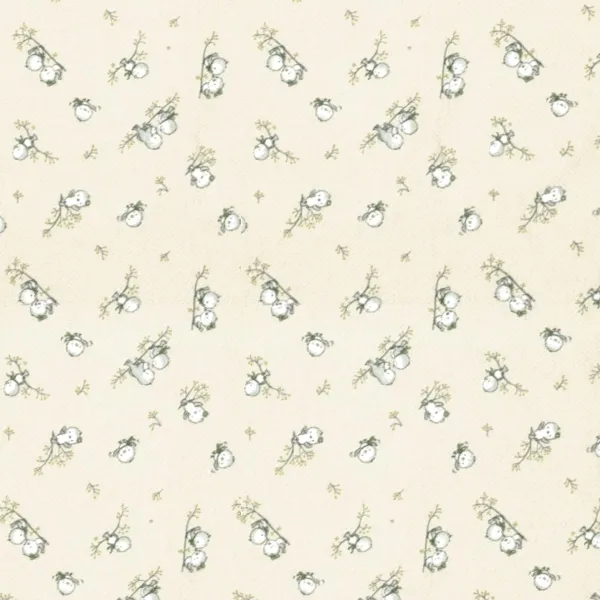 ΠΑΝΑ ΦΑΝΕΛΑ bebe Birds 16 80Χ80 Ecru Flannel cotton 100%