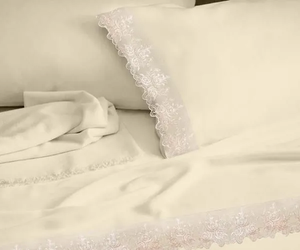 LACE ΕΚΡΟΥ ΣΕΤ ΣΕΝΤΟΝΙΑ ΝΥΦΙΚΑ  MAKIS TSELIOS 240x260cm