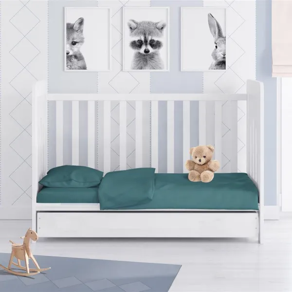 ΠΑΠΛΩΜΑΤΟΘΗΚΗ bebe Solid 494 120X160 Petrol Cotton 100%