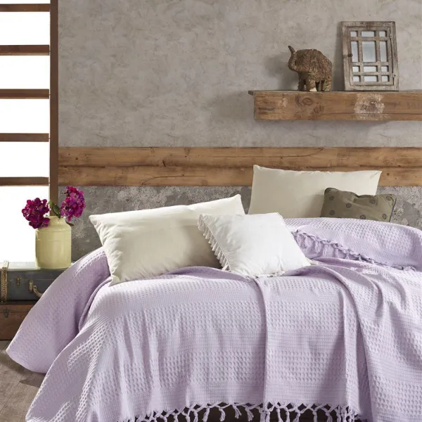 ΚΟΥΒΕΡΤΑ ΠΙΚΕ Dobby 220Χ240 Lila Cotton 100%