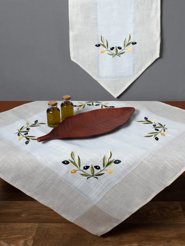 Καρέ bg23a (85cm x 85cm) ivory κίτρινη ελιά