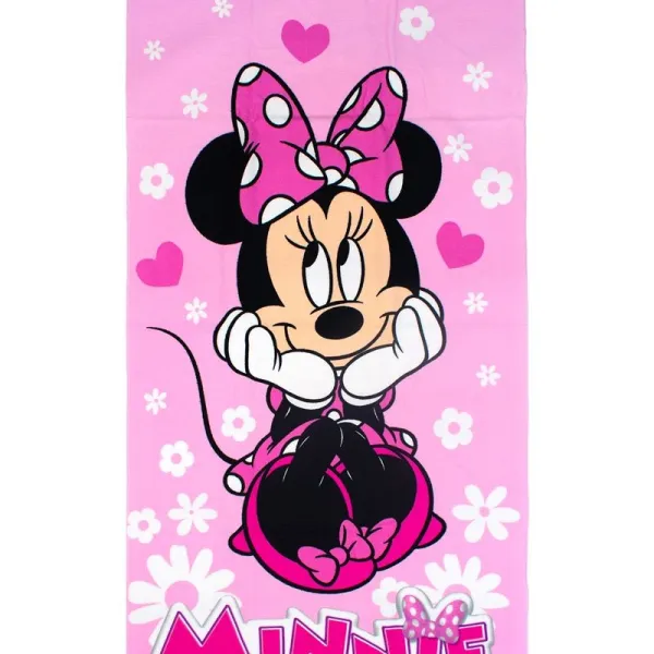 Πετσέτα Θαλάσσης Quick Dry Disney Home Minnie 543 70x140 Baby Pink 100% Microfiber