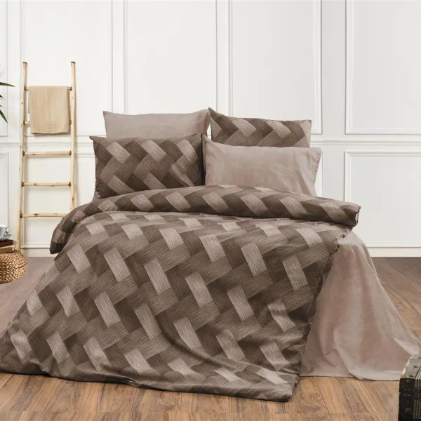 ΣΕΝΤΟΝΙΑ ΕΜΠΡΙΜΕ ΣΕΤ 4 τεμ Αλκμήνη 451 220X240 Beige 70/30 Cott/Pol