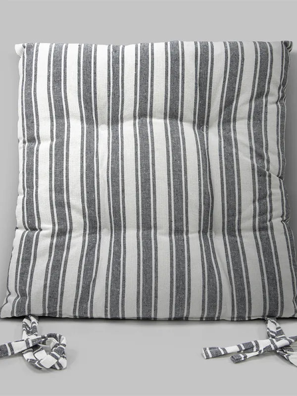 LINO Μαξιλάρι Καρέκλας Nubbie 40x40+5 Σκούρο Γκρι