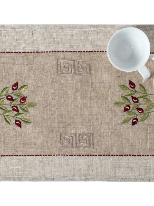 Ντουζίνες (12 τεμάχια) σουπλά 2625 (35cm x 45cm) κόκκινη ελιά