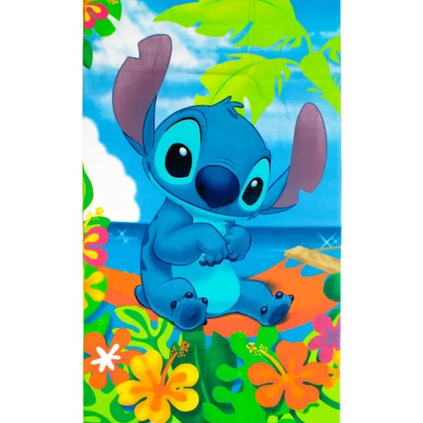 Πετσέτα Θαλάσσης Quick Dry Disney Home Lilo & Stitch 086 70x140 Blue-Green 100% Microfiber
