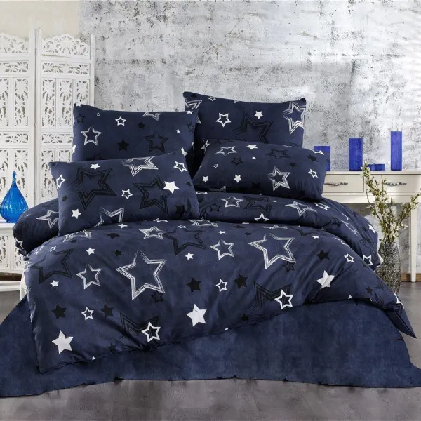 ΣΕΝΤΟΝΙΑ ΕΜΠΡΙΜΕ ΣΕΤ 4 τεμ Γαλαξίας 307 240X270 Dark Blue 70/30 Cott/Pol