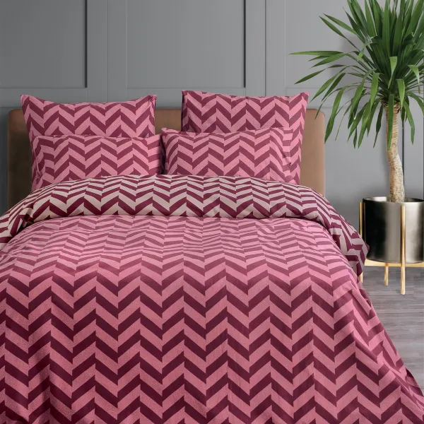 ΣΕΤ ΣΕΝΤ M FITTED ZIC ZAC 1 (RED) FLANNEL1*170X270CM  105x200+30CM 1*50Χ70CM  100%COTTON