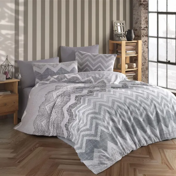 ΣΕΝΤΟΝΙΑ ΕΜΠΡΙΜΕ ΣΕΤ 4 τεμ Αθηνά 405 220X240 Grey Cott/Pol 70/30