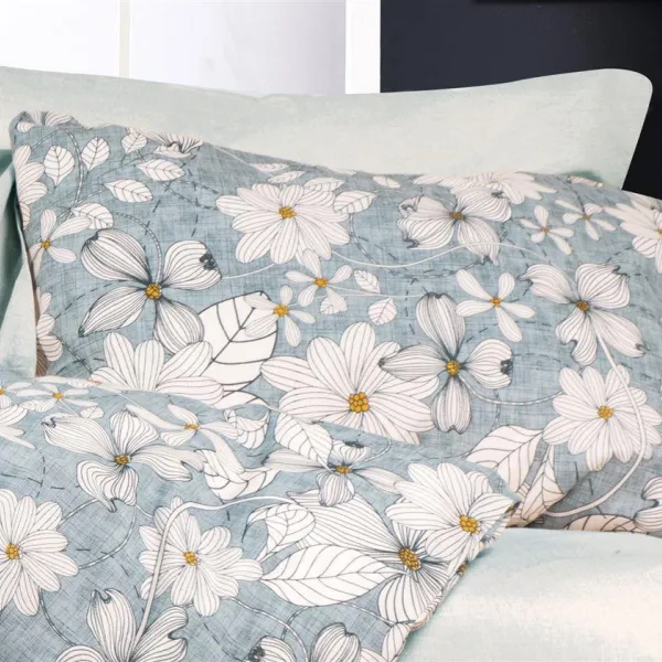 ΜΑΞΙΛΑΡΟΘΗΚΗ ΕΜΠΡΙΜΕ Ήρα 425 50X70 White-Denim Blue Cott/Pol 70/30