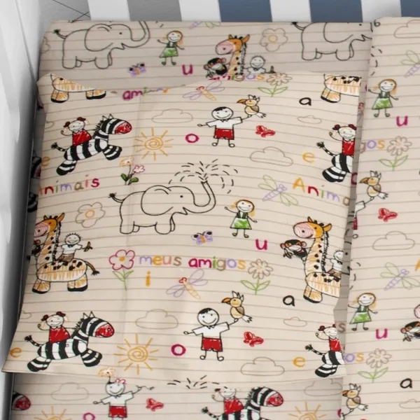 ΜΑΞΙΛΑΡΟΘΗΚΗ ΕΜΠΡΙΜΕ bebe Africa 145 35X45 Beige Flannel Cotton 100%