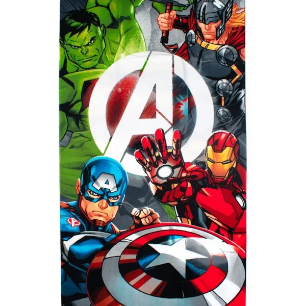 Πετσέτα Θαλάσσης Quick Dry Marvel Avengers 553 70x140 White 100% Microfiber