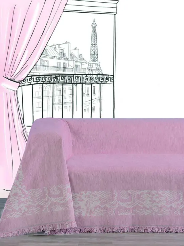 AMAZON2 ΤΡΙΘΕΣΙΟ ΡΙΧΤΑΡΙ  D.PINK  180Χ300CM 100% CHENILLE