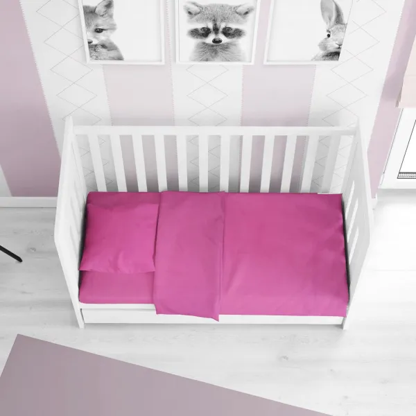 ΠΑΠΛΩΜΑΤΟΘΗΚΗ bebe Solid 499 120Χ160 Fuchsia Cotton 100%