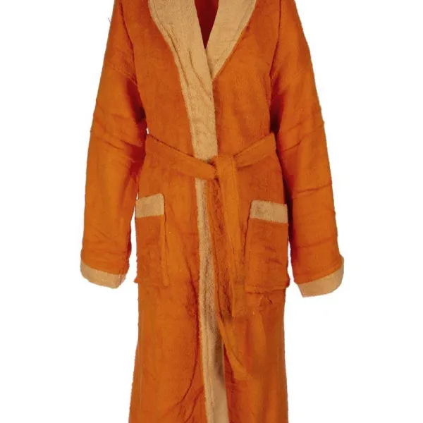 ΜΠΟΥΡΝΟΥΖΙ Cotton 100% L με γιακά Διχρωμο 450 gsm 02 Orange