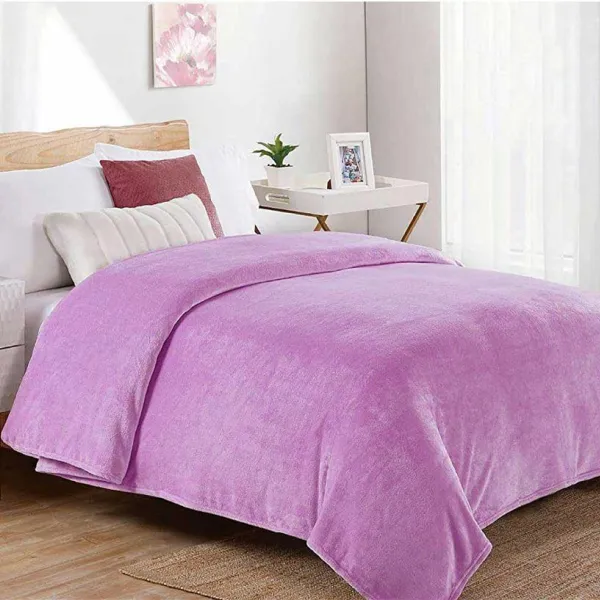 ΚΟΥΒΕΡΤΑ CORAL FLEECE Polyester 220X240 Μονόχρωμη 05 Lila