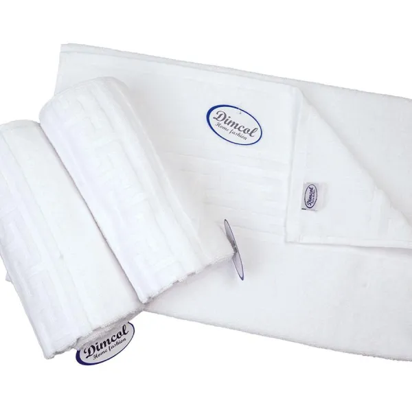 Ξενοδοχειακή Πετσέτα 500 gr/m² Jacquard Μαίανδρος 70X140 Λευκό 100% Cotton