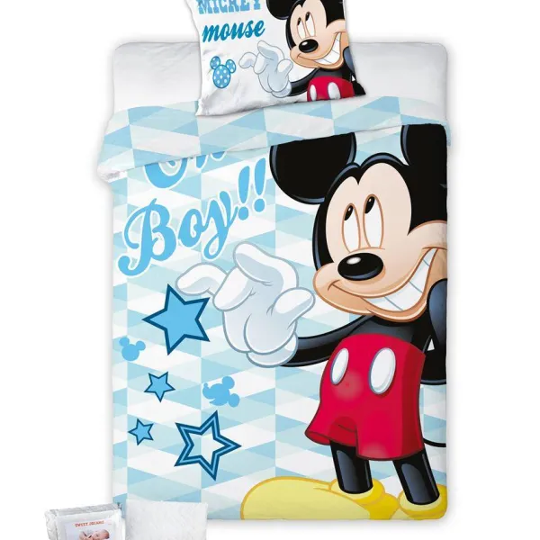 ΠΑΠΛΩΜΑΤΟΘΗΚΗ & ΠΑΠΛΩΜΑ ΣΕΤ 4 τεμ. Disney Mickey 582 100x135 Digital Print Cotton 100%