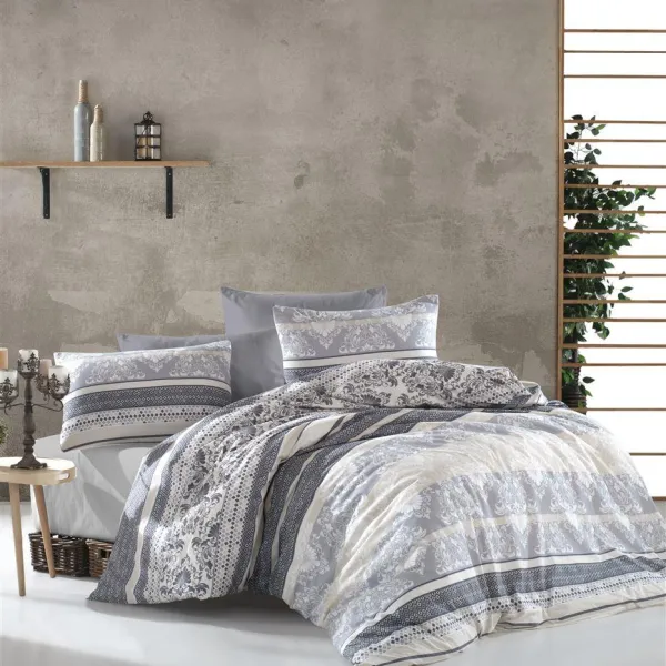 ΣΕΝΤΟΝΙΑ ΕΜΠΡΙΜΕ ΣΕΤ 4 τεμ Ανδρομάχη 317 220X240 Grey Cott/Pol 70/30
