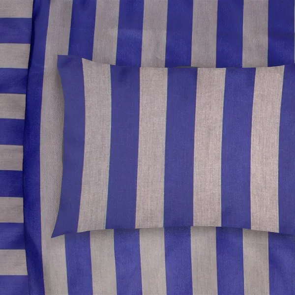 ΜΑΞΙΛΑΡΟΘΗΚΗ ΒΑΜΒΑΚΟΣΑΤΕΝ Stripes 157 50X70 Purple-Grey Cotton 100%