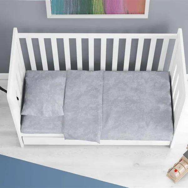 Κατωσέντονο με Λάστιχο bebe Premium Shadow 621 0,70X1,40X0,15 Light Grey 100% Cotton