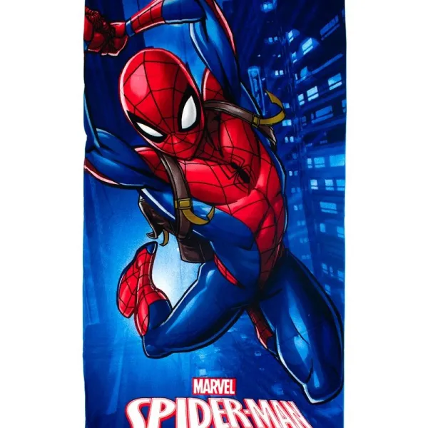 Πετσέτα Θαλάσσης Quick Dry Marvel Spider-Man 375 70x140 Blue 100% Microfiber
