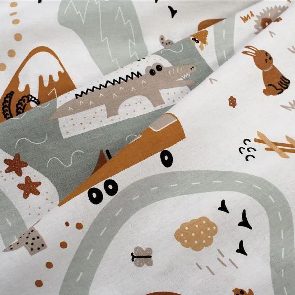 Σεντονάκι Λίκνου bebe Countryside 580 80X110 White-Mint 100% Cotton