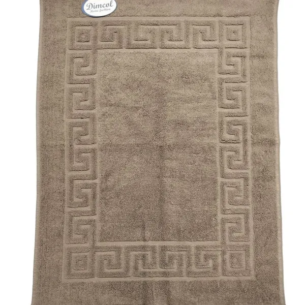 Ξενοδοχειακό Πατάκι Μπάνιου 700 gr/m² Jacquard Μαίανδρος 50X70 Μπεζ 100% Cotton