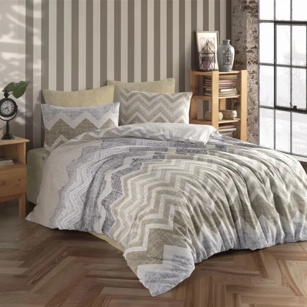 ΣΕΝΤΟΝΙΑ ΕΜΠΡΙΜΕ ΣΕΤ 4 τεμ Αθηνά 406 240X270 Beige Cott/Pol 70/30