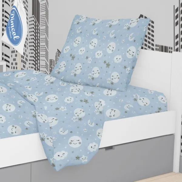ΜΑΞΙΛΑΡΟΘΗΚΗ ΕΜΠΡΙΜΕ kids Smile 81 50X70 Blue Cotton 100%