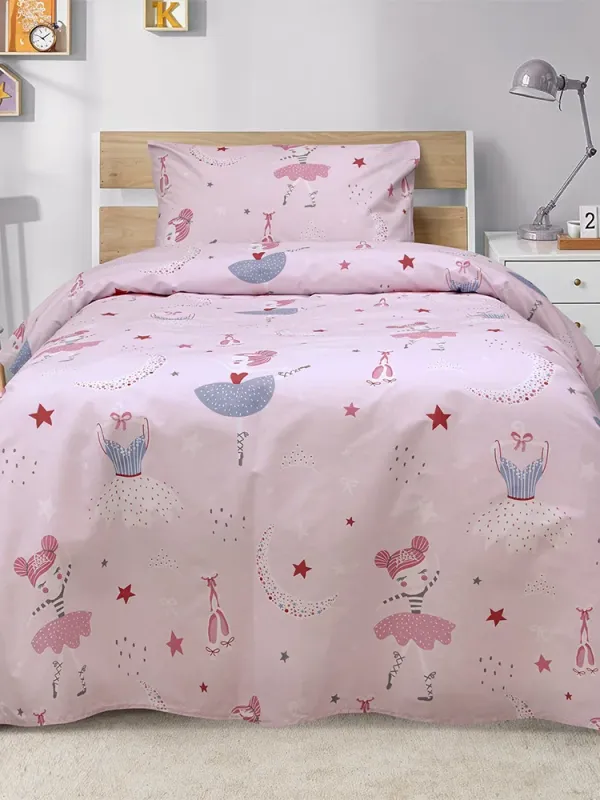 Προϊόν LINO Σετ Παιδική Παπλωματοθήκη (160x240) Dreamy Dancers Ροζ Εικόνα