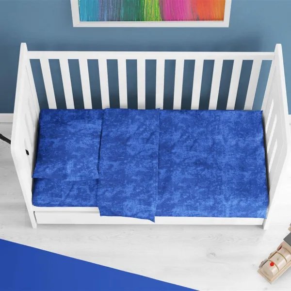 Παπλωματοθήκη bebe Premium Shadow 631 120X160 Electric Blue 100% Cotton