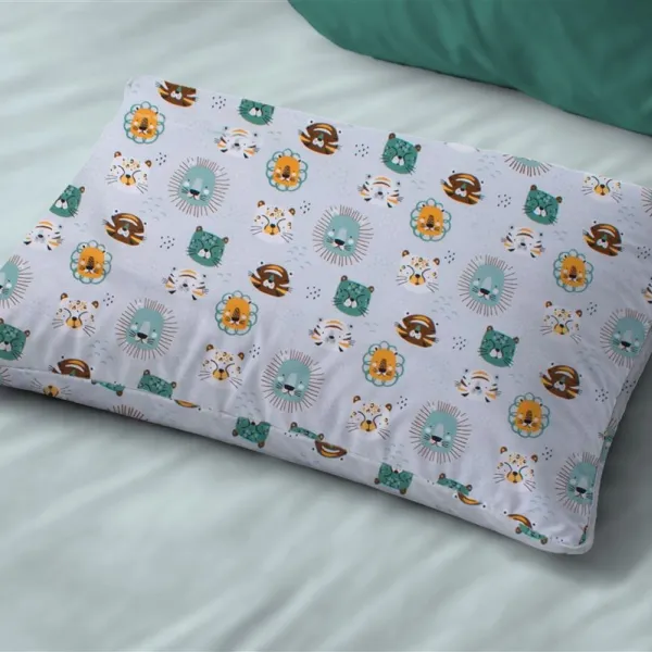 Μαξιλαροθήκη Εμπριμέ kids Big Cats 28 50X70 Light Aqua 100% Cotton