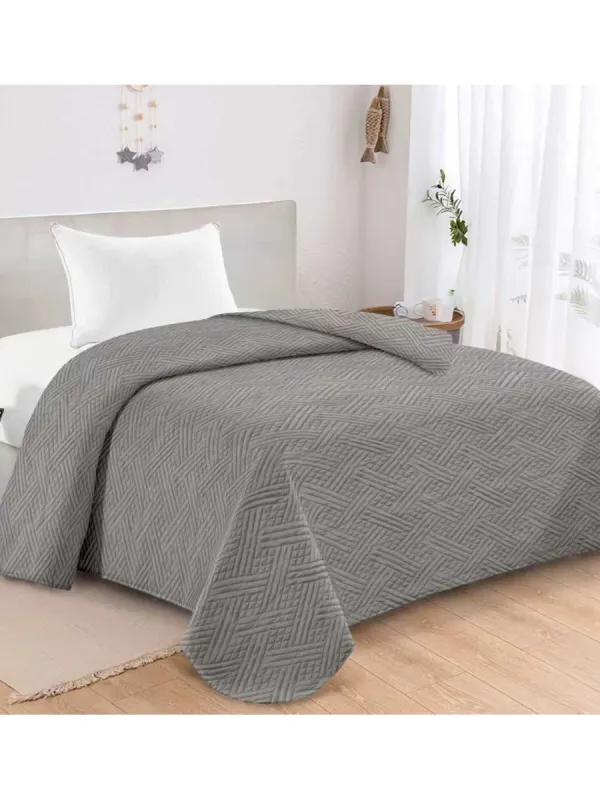 ΚΟΥΒΕΡΛΙ MICROFIBER KING SIZE 240X260 ADAM HOME GLORIA GREY