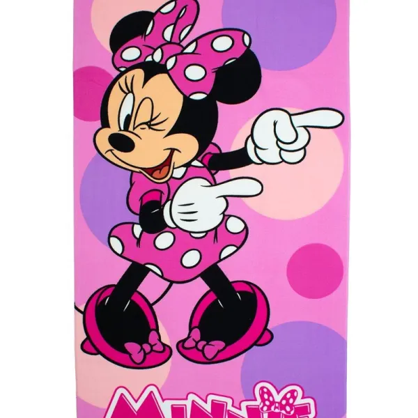 Πετσέτα Θαλάσσης Quick Dry Disney Home Minnie 182 70X140 Pastel Lilac 100% Microfiber