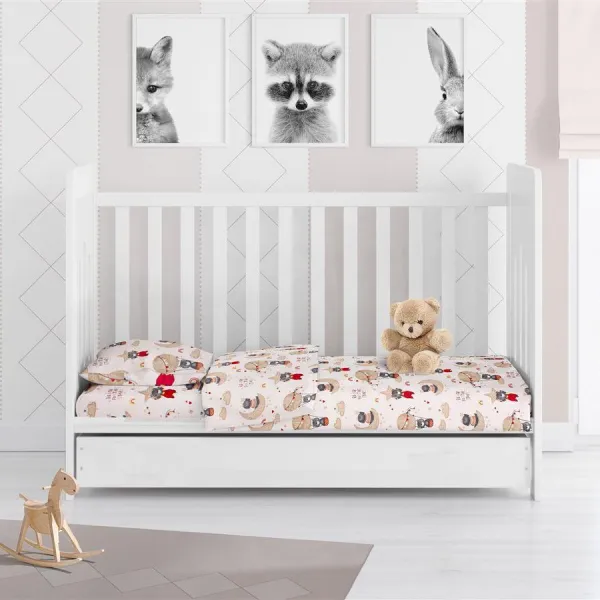 ΚΑΤΩΣΕΝΤΟΝΟ ΜΕ ΛΑΣΤΙΧΟ bebe Reach the stars 190 0,70X1,40X0,15 Beige Cotton 100%