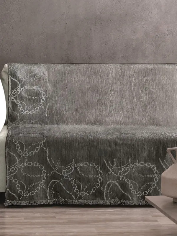 MONOΘ.ΡΙΧΤΑΡΙ CADENA GREY2 180Χ180 100% CHENILLE
