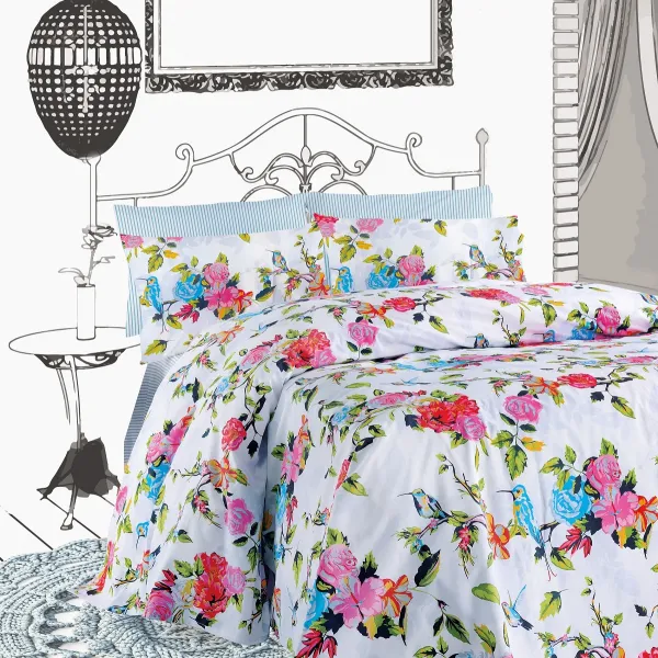 ΠΑΠΛΩΜΑ PRIMAVERA 240Χ250CM 2*50X70CM 144TC 100% COTTON