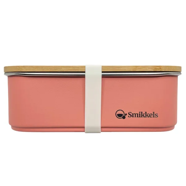 Προϊόν Lunch Box Με Καπάκι Από Bamboo 900ml Ροζ - Smikkels Εικόνα