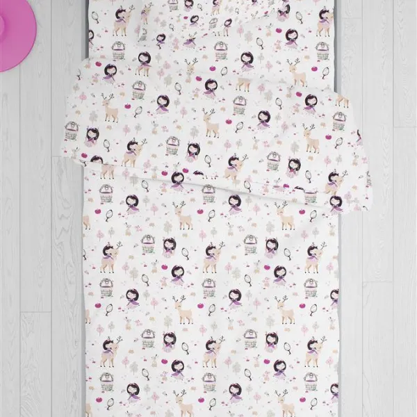 ΠΑΠΛΩΜΑΤΟΘΗΚΗ ΕΜΠΡΙΜΕ kids Lily & Deer 179 160X240 White-Pink Cotton 100%