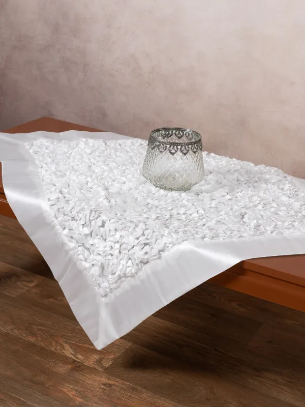 Σατέν καρέ 6134 (85cm x 85cm) λευκό