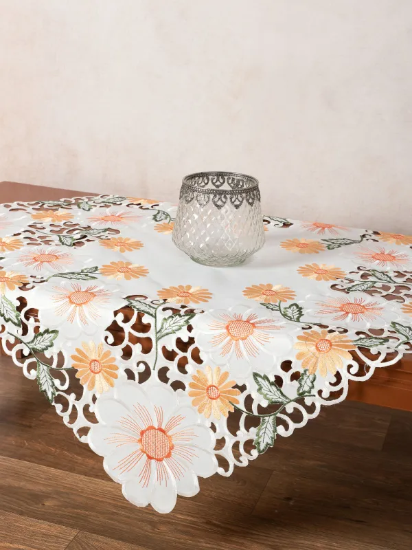 Σατέν κοφτό τραπεζοκαρέ (135cm x 135cm) 291 πορτοκαλί