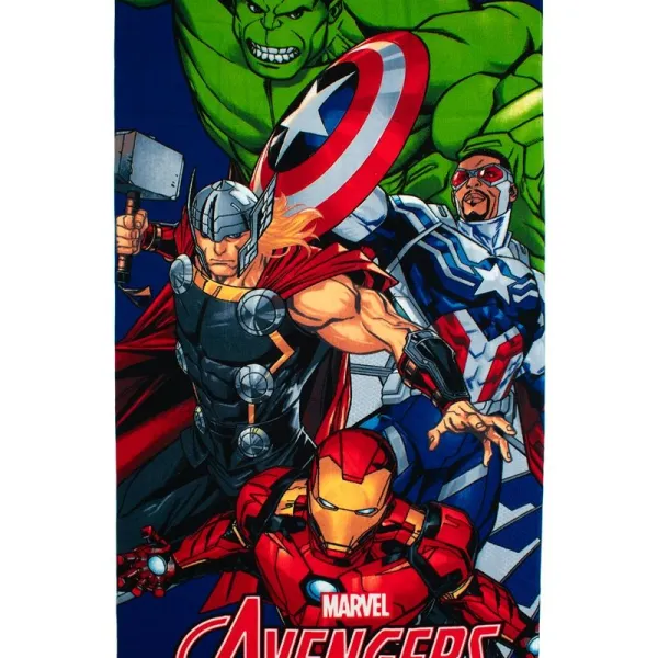 Πετσέτα Θαλάσσης Quick Dry Marvel Avengers 670 70X140 Blue 100% Microfiber