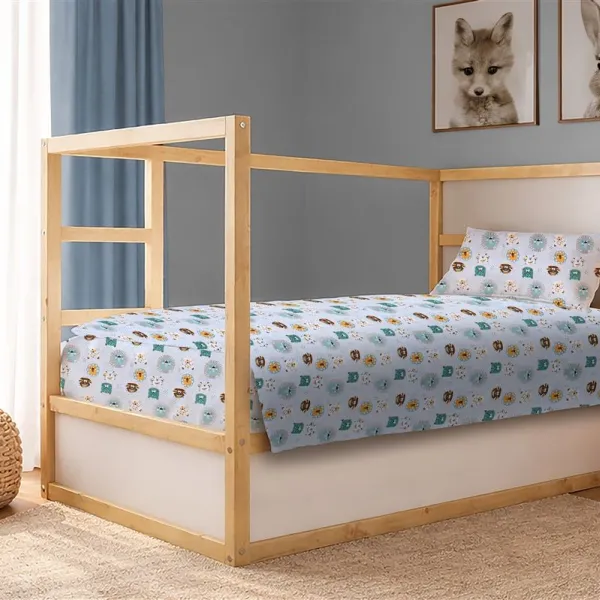 Σεντόνια Εμπριμέ Σετ 2 τεμ kids Big Cats 28 160X240 Light Aqua 100% Cotton