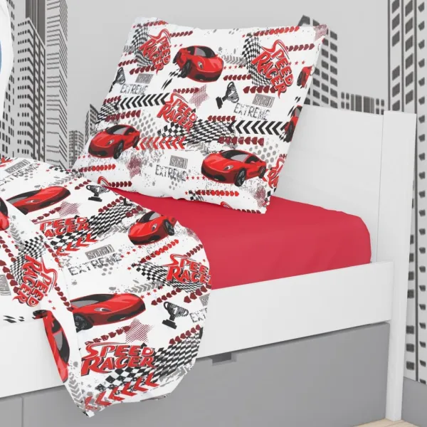 ΜΑΞΙΛΑΡΟΘΗΚΗ ΕΜΠΡΙΜΕ kids Speed Racer 290 50X70 Rotary Print Cott/Pol 70/30