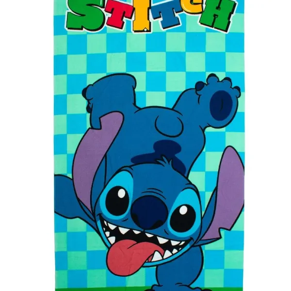 Πετσέτα Θαλάσσης Quick Dry Disney Home Lilo & Stitch 186 70X140 Aqua-Sky Blue 100% Microfiber