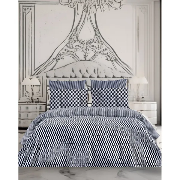 ΣΕΤ ΣΕΝΤ. ΜΟΝΑ CHECK 144ΤC 170x270cm 105x200+30cm 50x70cm ΛΑΣΤ. 100% COTTON