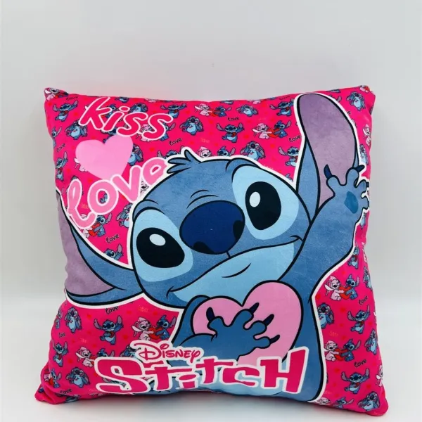 Βελούδινο Μαξιλάρι Disney Home Stitch 610 38X38 Pink-Fuchsia 100% Velboa